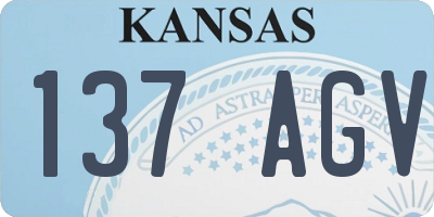 KS license plate 137AGV