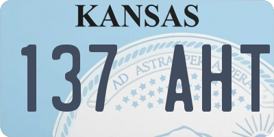 KS license plate 137AHT