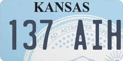 KS license plate 137AIH