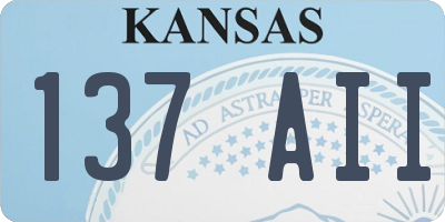 KS license plate 137AII