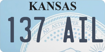 KS license plate 137AIL