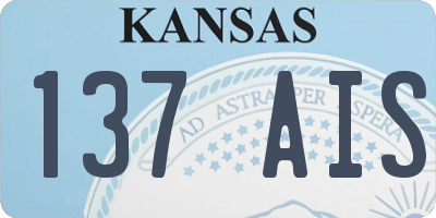 KS license plate 137AIS