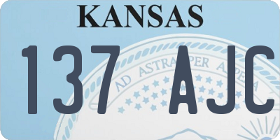 KS license plate 137AJC