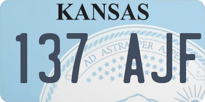 KS license plate 137AJF