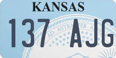 KS license plate 137AJG