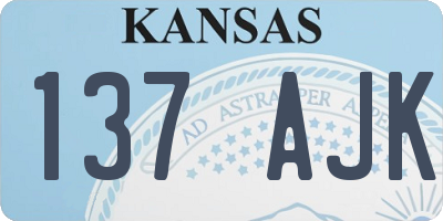 KS license plate 137AJK