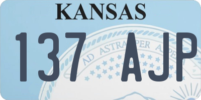 KS license plate 137AJP