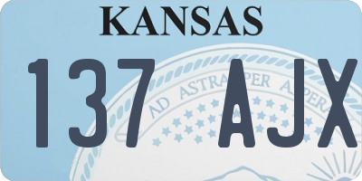 KS license plate 137AJX