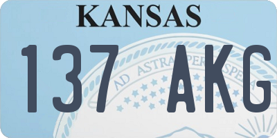 KS license plate 137AKG