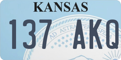 KS license plate 137AKQ