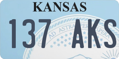 KS license plate 137AKS