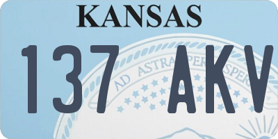 KS license plate 137AKV