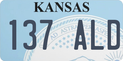 KS license plate 137ALD