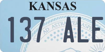 KS license plate 137ALE