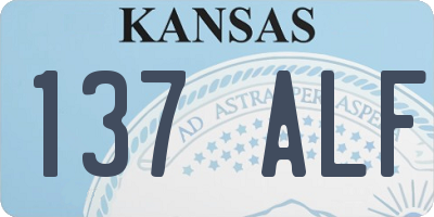 KS license plate 137ALF