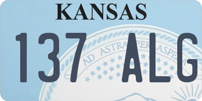 KS license plate 137ALG
