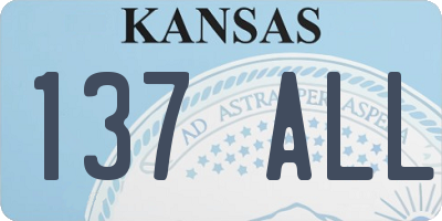 KS license plate 137ALL
