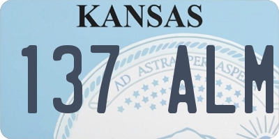 KS license plate 137ALM
