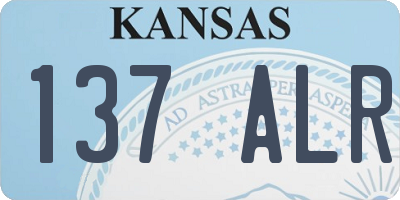 KS license plate 137ALR