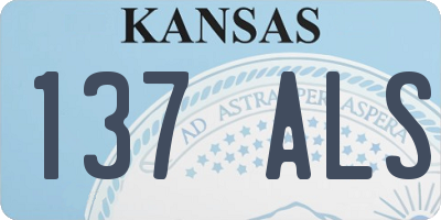 KS license plate 137ALS