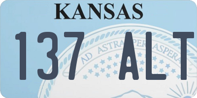 KS license plate 137ALT