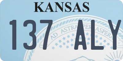 KS license plate 137ALY