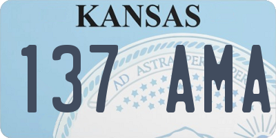 KS license plate 137AMA