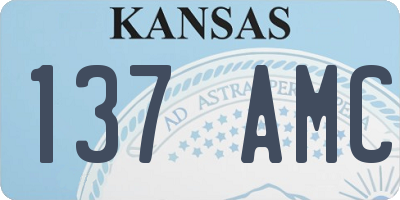 KS license plate 137AMC