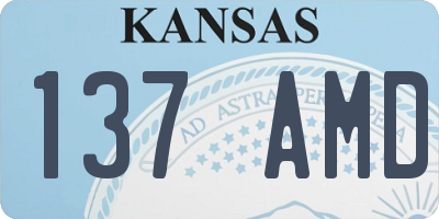 KS license plate 137AMD