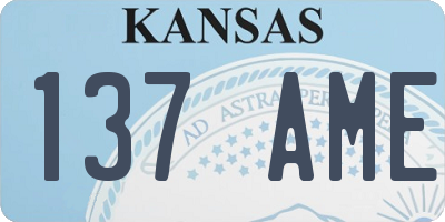 KS license plate 137AME