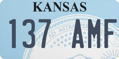 KS license plate 137AMF