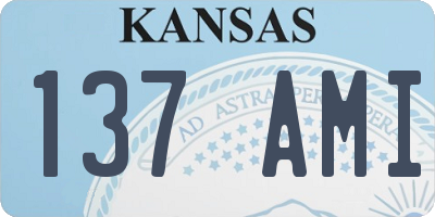 KS license plate 137AMI