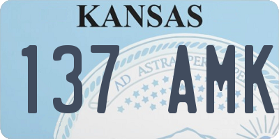 KS license plate 137AMK