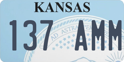 KS license plate 137AMM