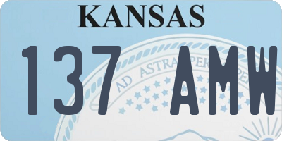 KS license plate 137AMW