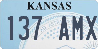 KS license plate 137AMX