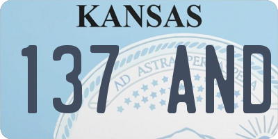 KS license plate 137AND