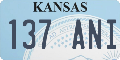 KS license plate 137ANI
