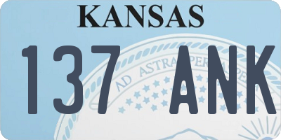 KS license plate 137ANK