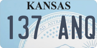 KS license plate 137ANQ