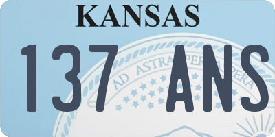 KS license plate 137ANS