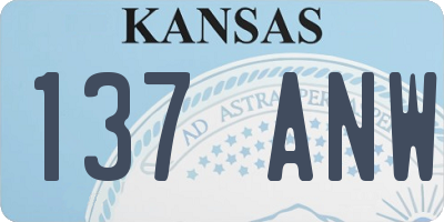 KS license plate 137ANW