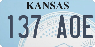 KS license plate 137AOE