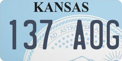 KS license plate 137AOG