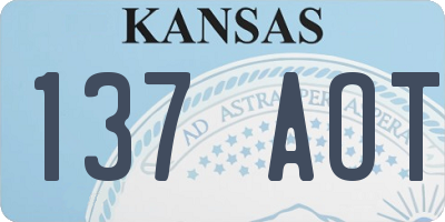 KS license plate 137AOT
