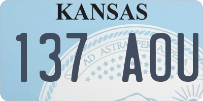 KS license plate 137AOU