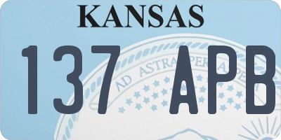KS license plate 137APB