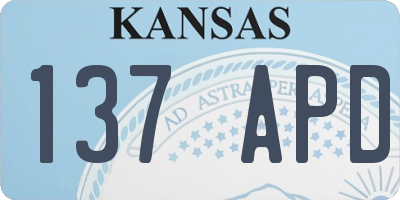 KS license plate 137APD