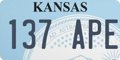 KS license plate 137APE