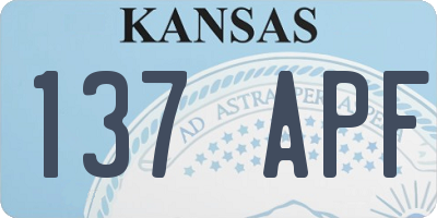 KS license plate 137APF